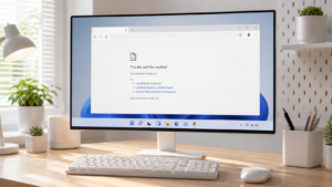 Chrome ERR_CONNECTION_TIMED_OUT 오류가 표시된 Windows 11 화면